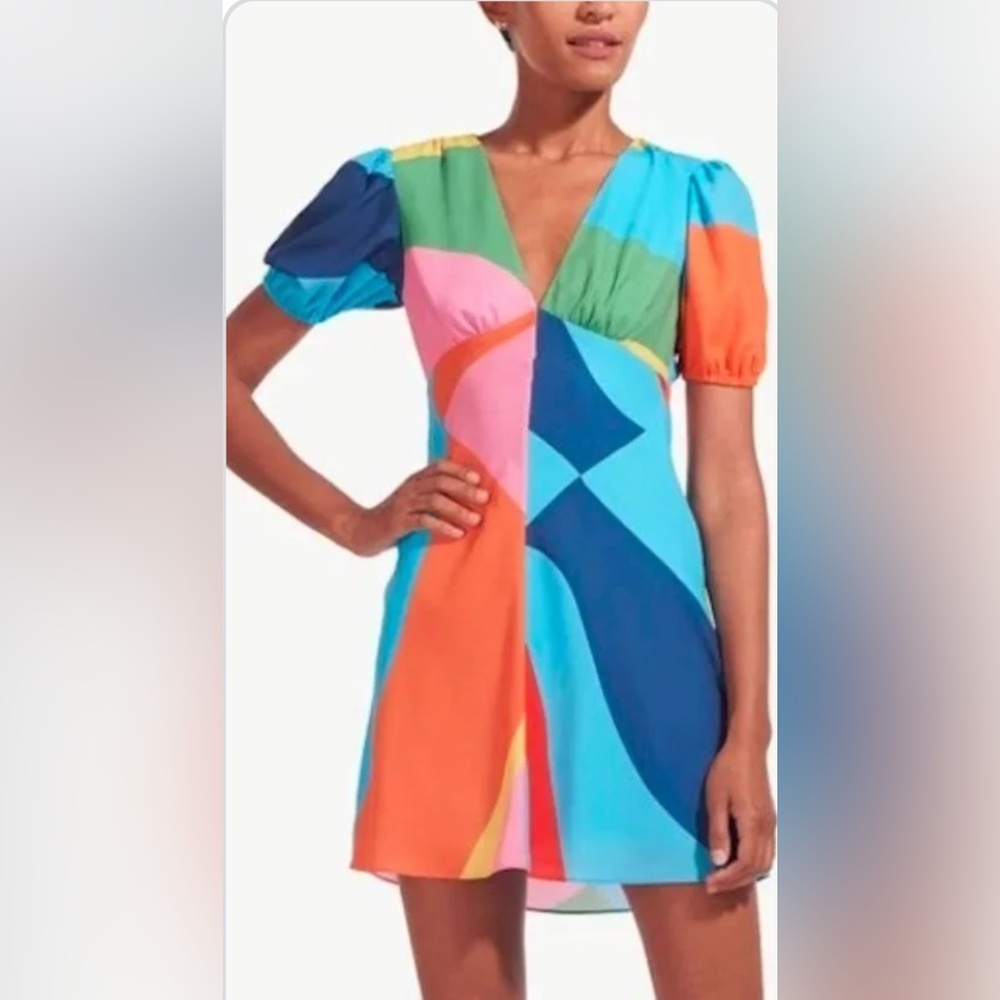 STAUD Mini Milla Multicolor Dress